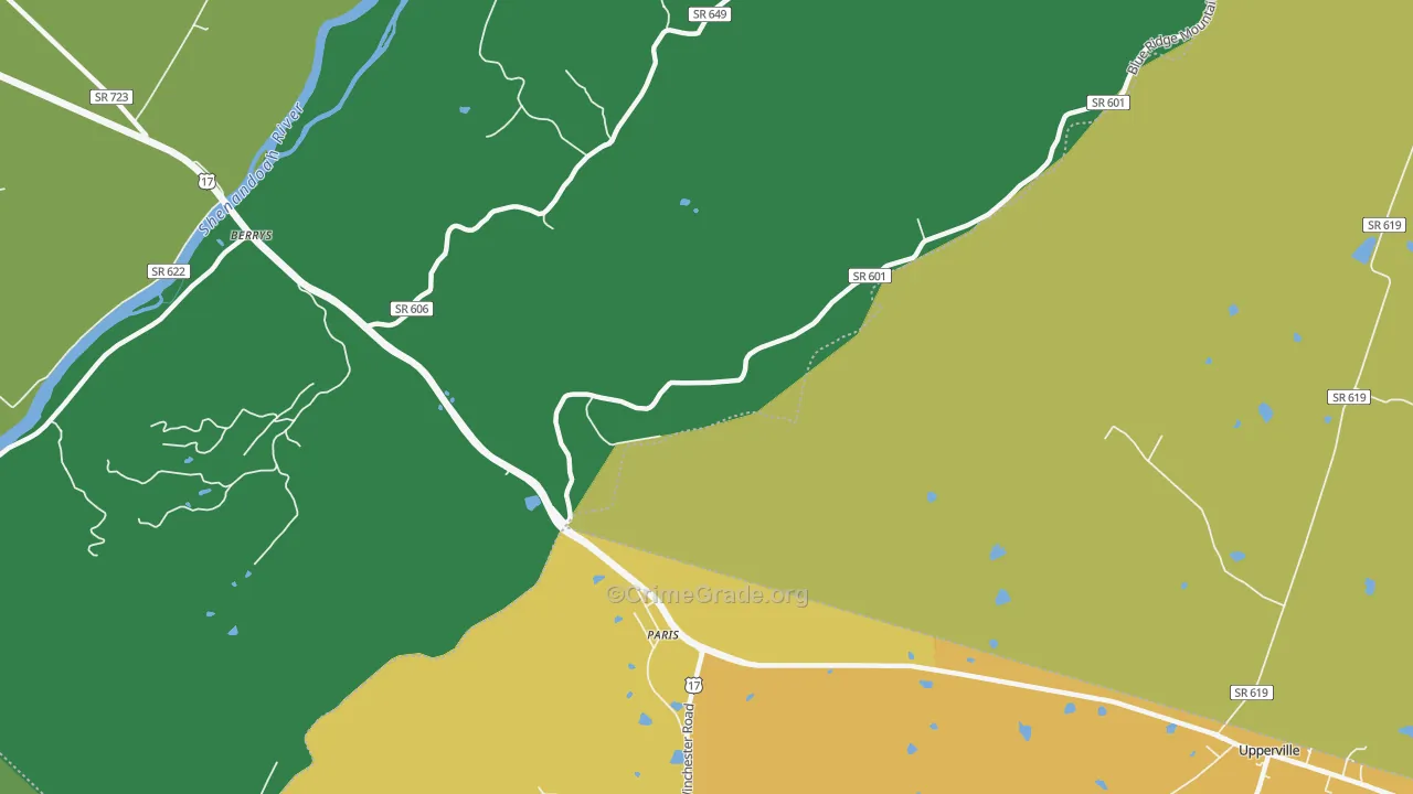 20130, VA Map of Vehicle Theft Rates