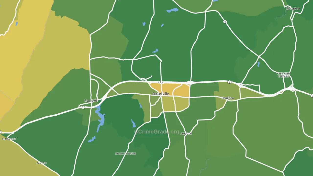 20132, VA Map of Vehicle Theft Rates