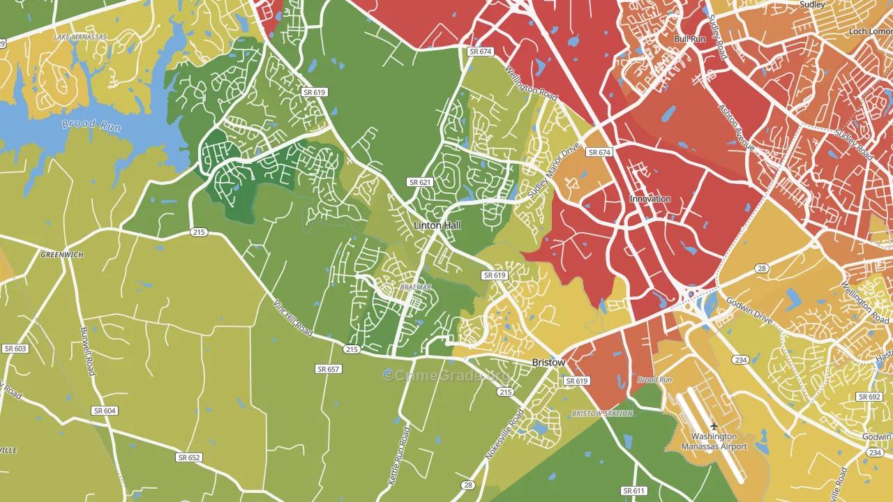 20136, VA Map of Vehicle Theft Rates