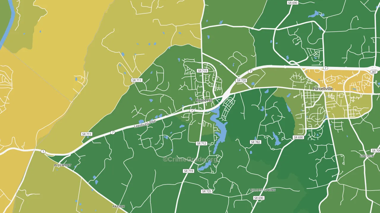 20141, VA Map of Vehicle Theft Rates