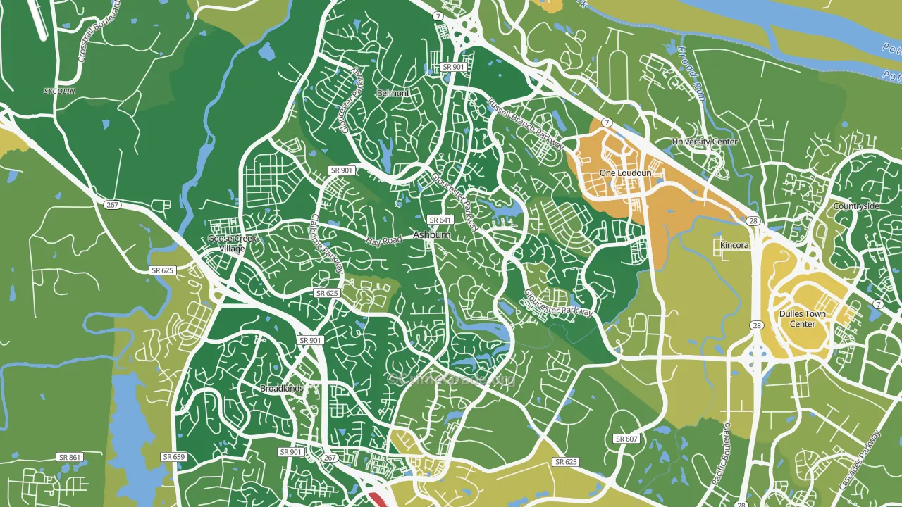 20147, VA Map of Vehicle Theft Rates