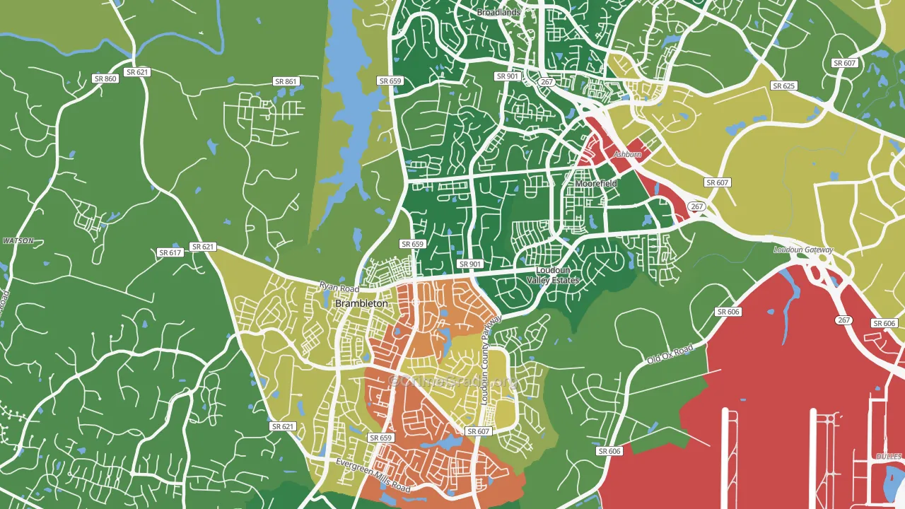 20148, VA Map of Vehicle Theft Rates