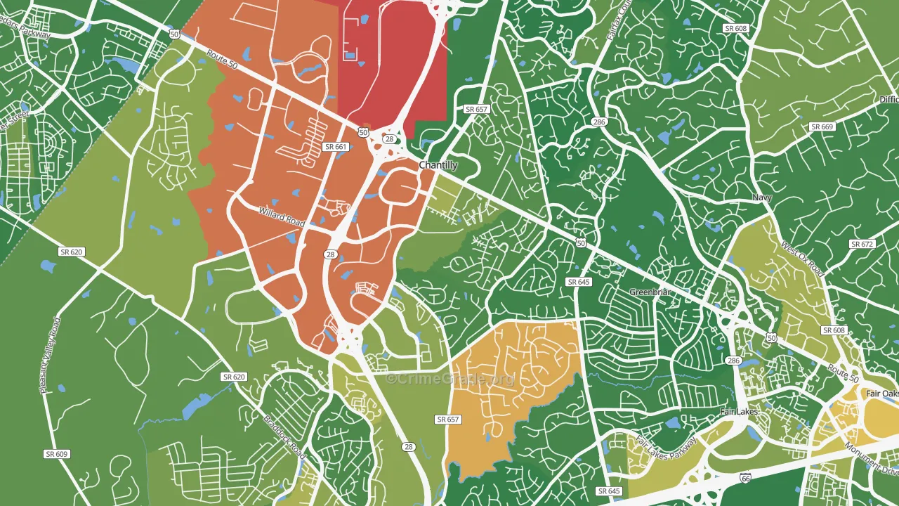 20151, VA Map of Vehicle Theft Rates