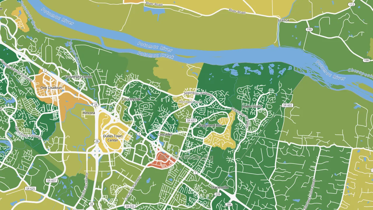 20165, VA Map of Vehicle Theft Rates