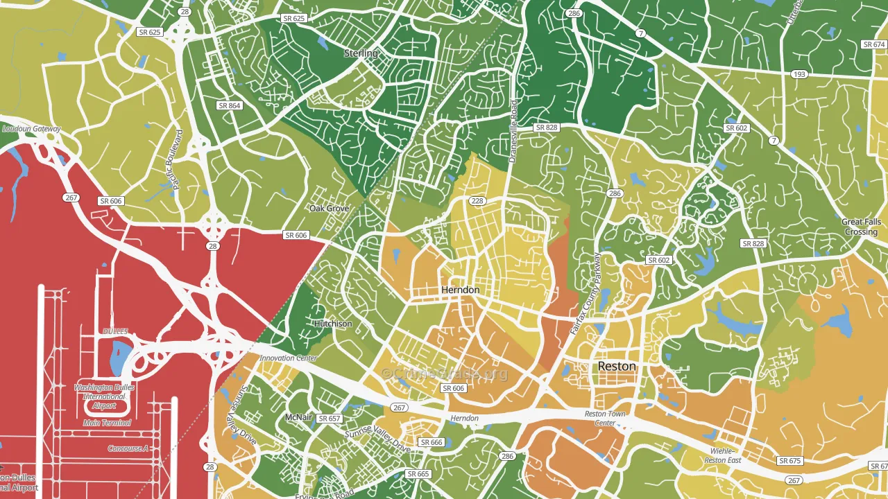 20170, VA Map of Vehicle Theft Rates