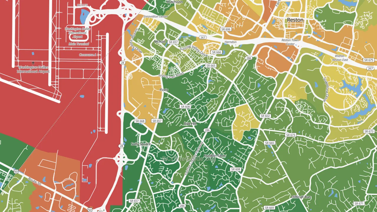20171, VA Map of Vehicle Theft Rates