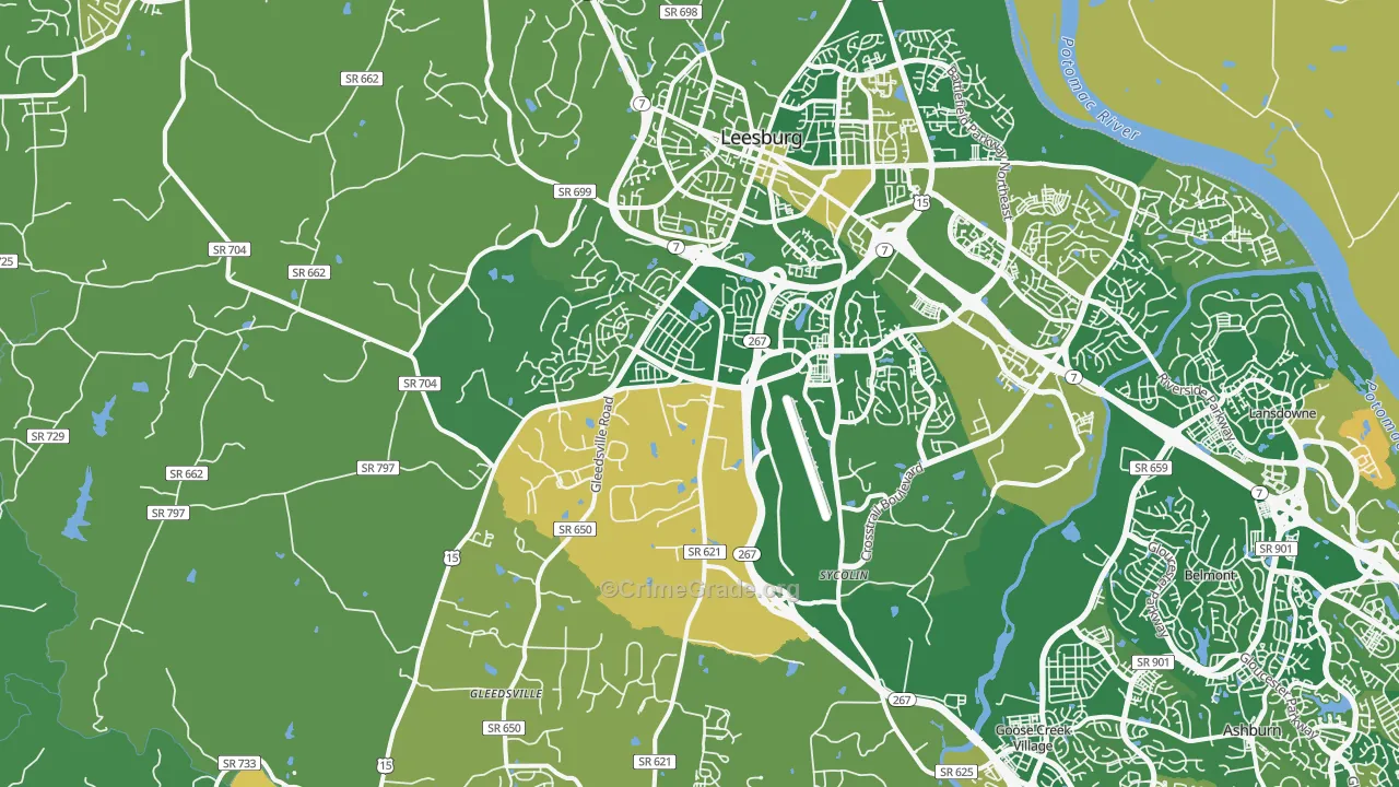 20175, VA Map of Vehicle Theft Rates
