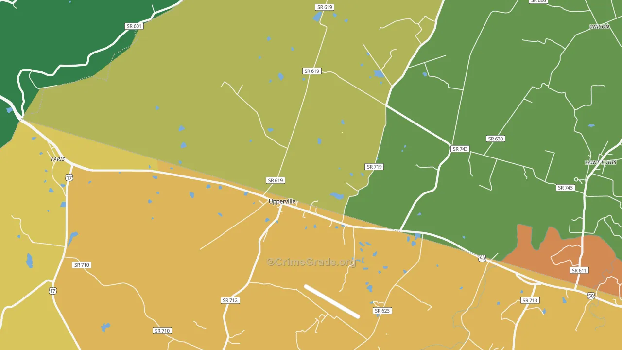 20184, VA Map of Vehicle Theft Rates