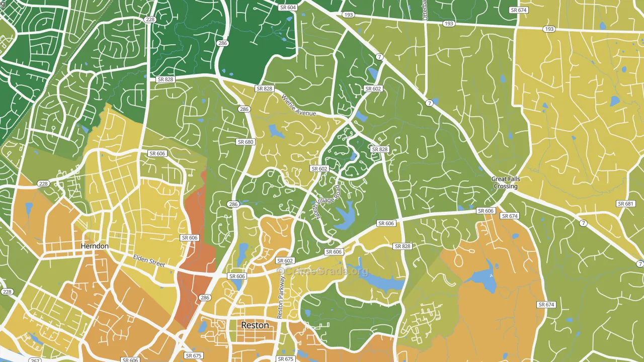 20194, VA Map of Vehicle Theft Rates