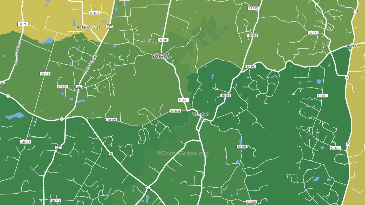 20197, VA Map of Vehicle Theft Rates