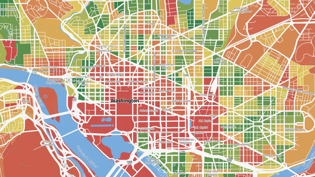 20223, DC Map of Vehicle Theft Rates