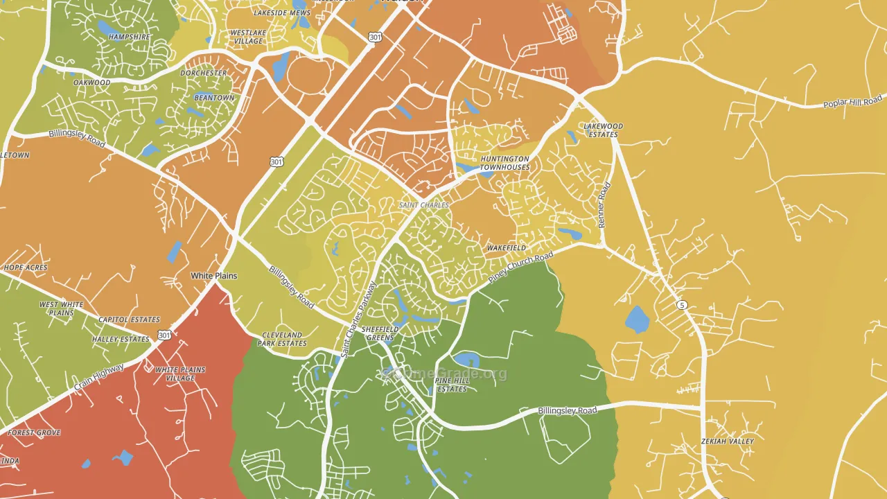 20602, MD Map of Vehicle Theft Rates
