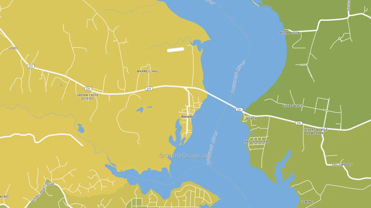 20612, MD Map of Vehicle Theft Rates