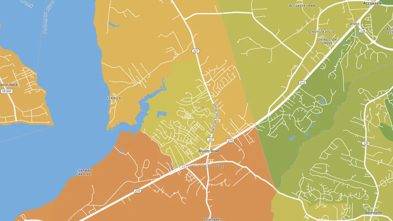 20616, MD Map of Vehicle Theft Rates