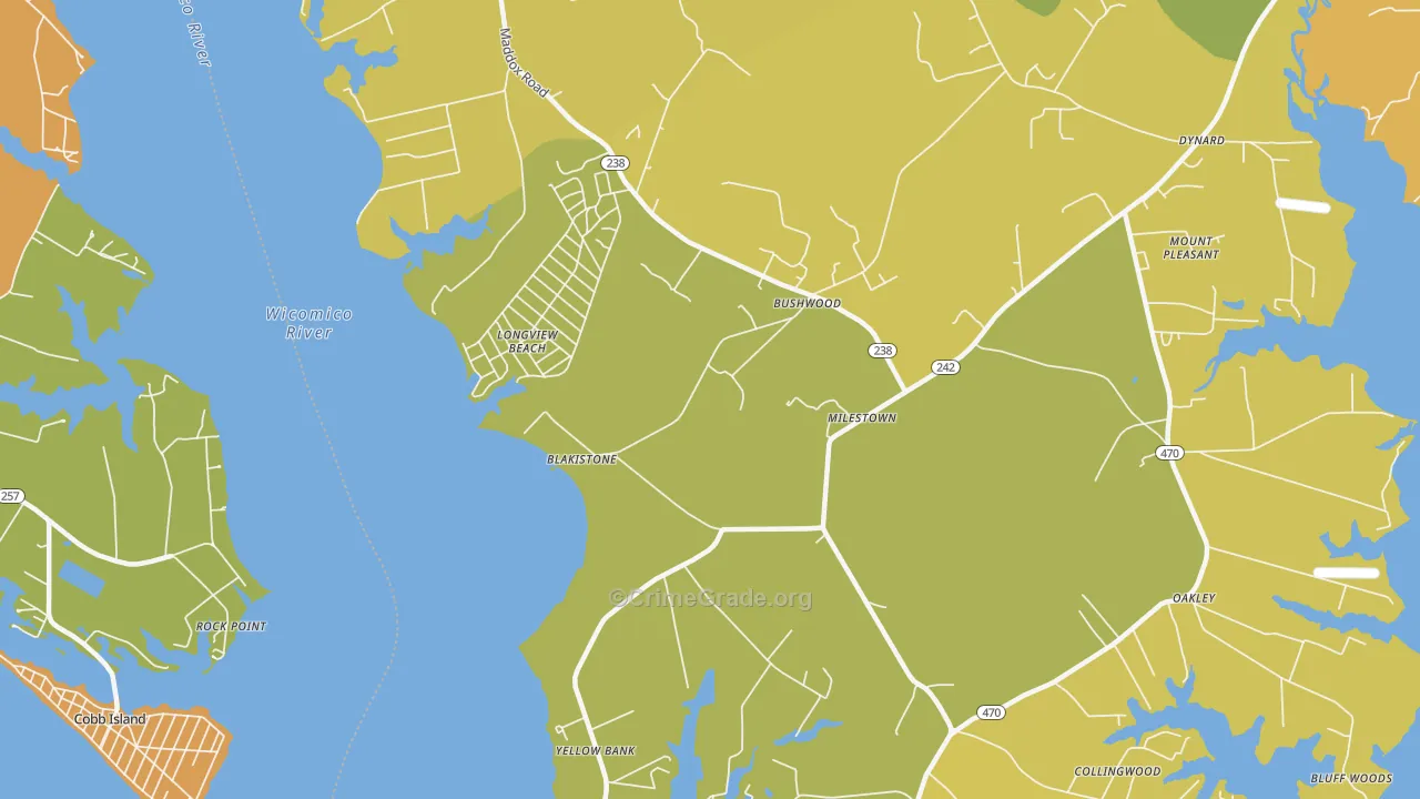 20618, MD Map of Vehicle Theft Rates