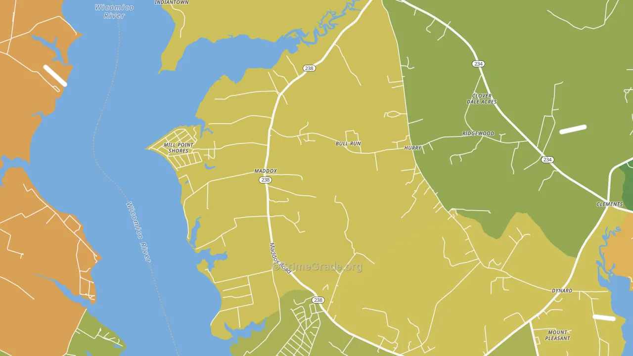 20621, MD Map of Vehicle Theft Rates