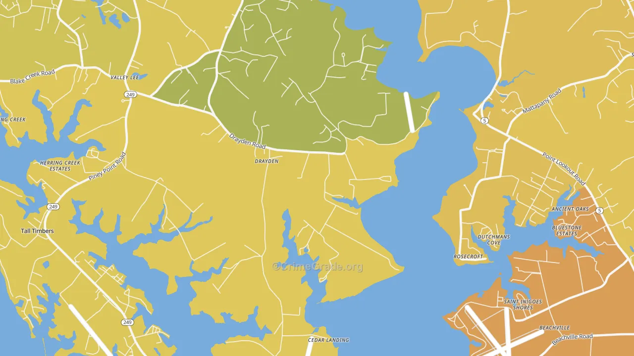 20630, MD Map of Vehicle Theft Rates