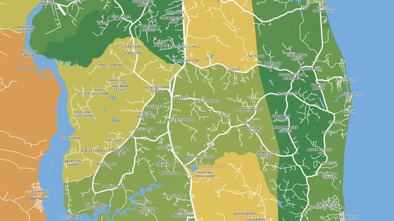 20639, MD Map of Vehicle Theft Rates