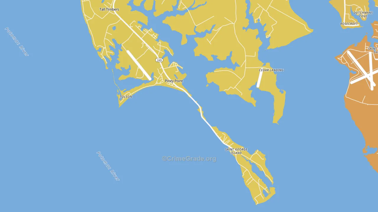 20674, MD Map of Vehicle Theft Rates
