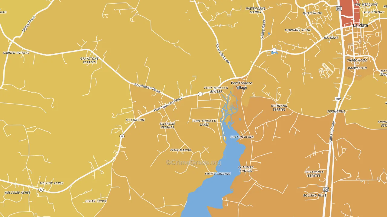 20677, MD Map of Vehicle Theft Rates