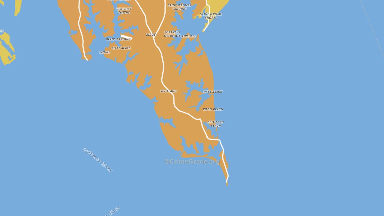 20687, MD Map of Vehicle Theft Rates