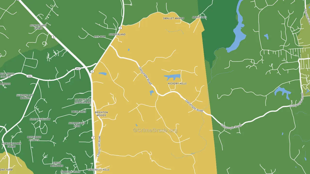 20689, MD Map of Vehicle Theft Rates