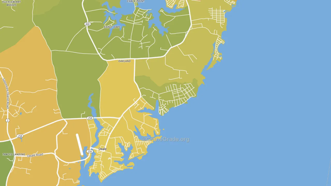 20733, MD Map of Vehicle Theft Rates