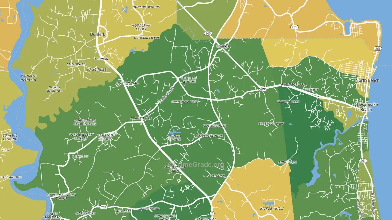 20736, MD Map of Vehicle Theft Rates