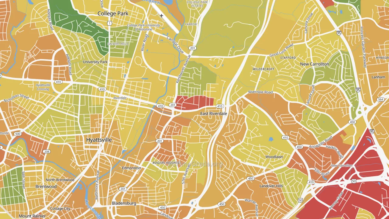 20737, MD Map of Vehicle Theft Rates