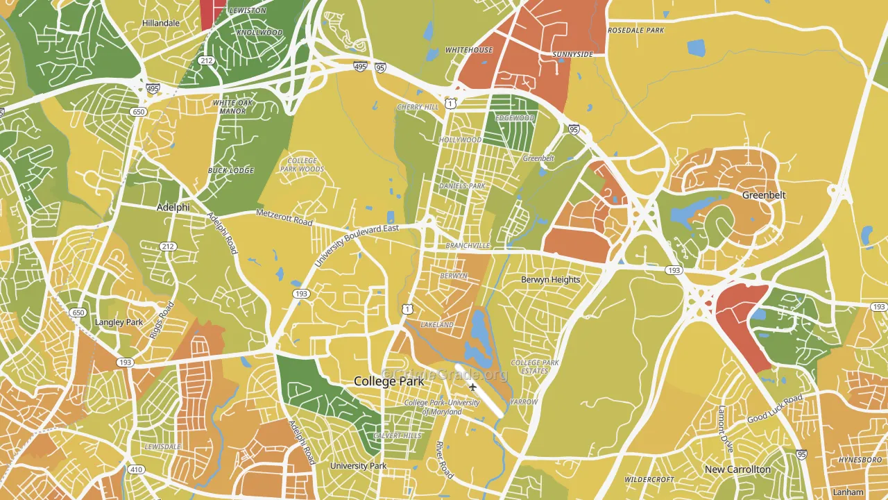 20740, MD Map of Vehicle Theft Rates