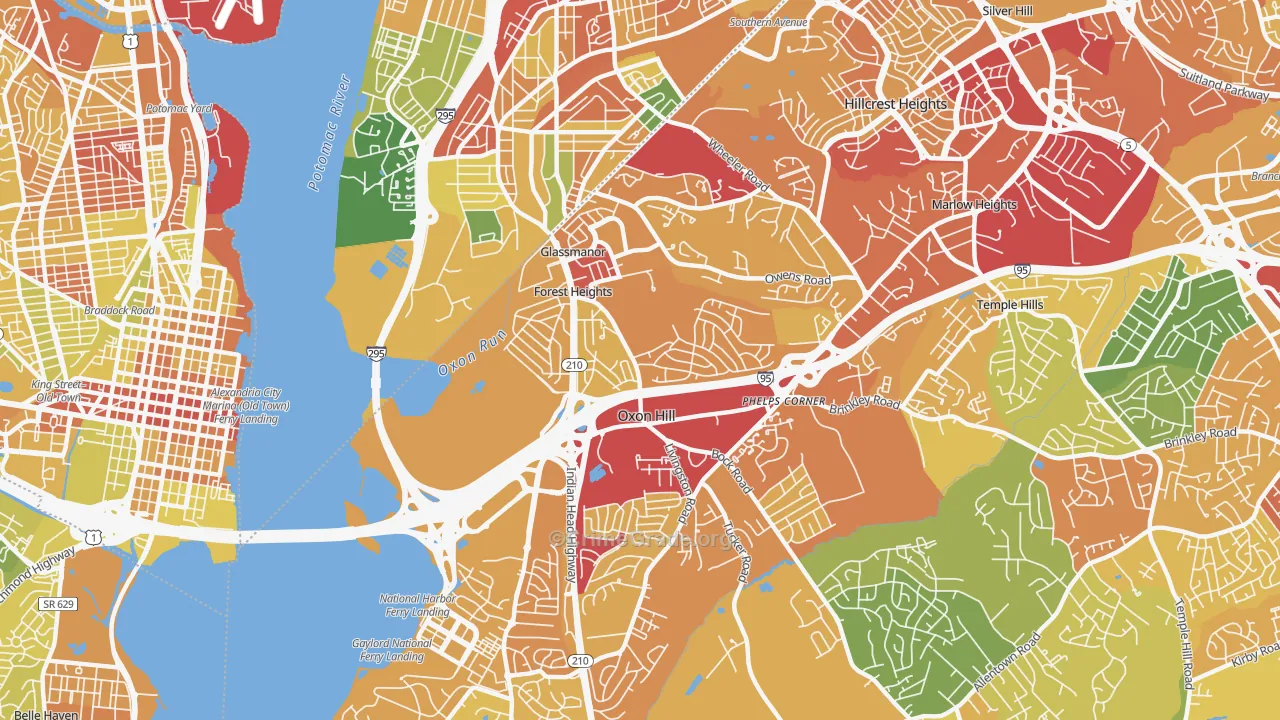 20745, MD Map of Vehicle Theft Rates