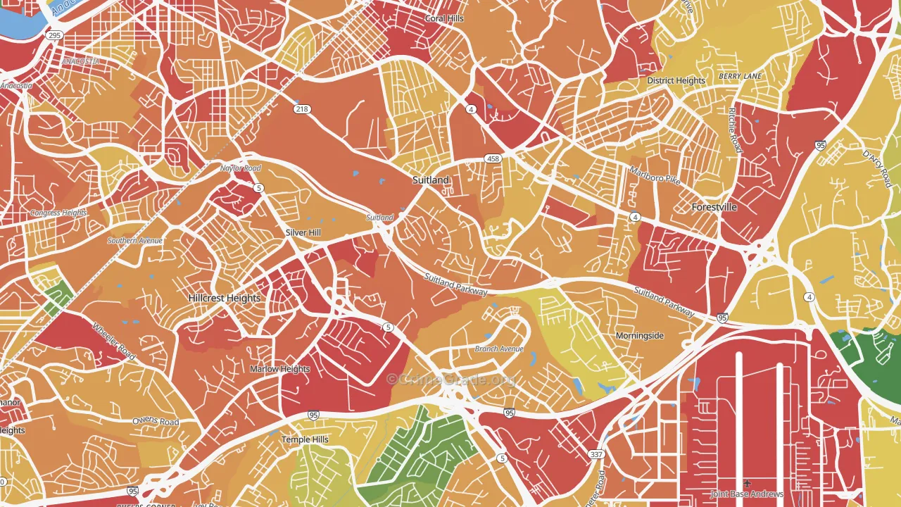 20746, MD Map of Vehicle Theft Rates