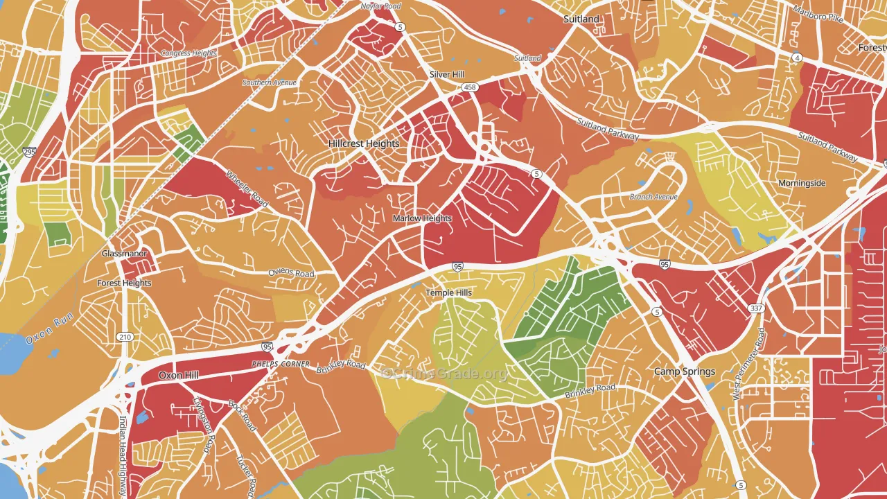 20748, MD Map of Vehicle Theft Rates
