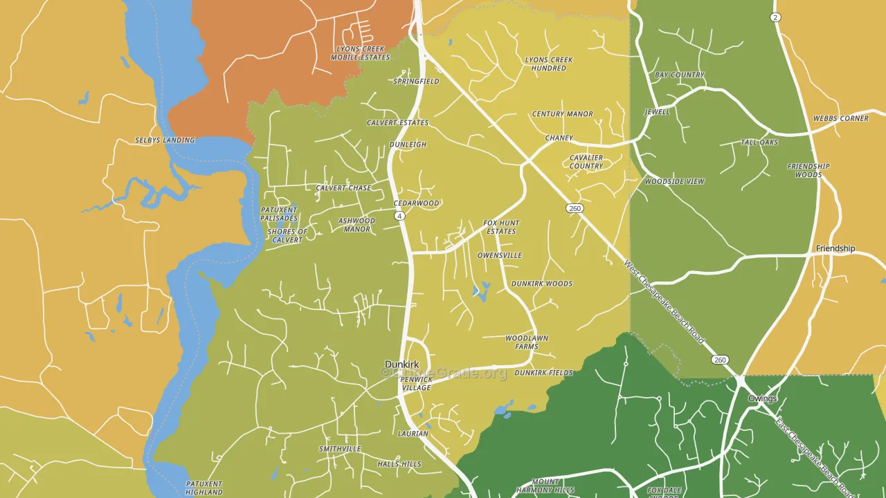 20754, MD Map of Vehicle Theft Rates