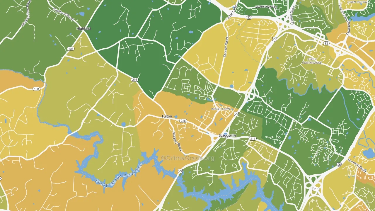 20759, MD Map of Vehicle Theft Rates