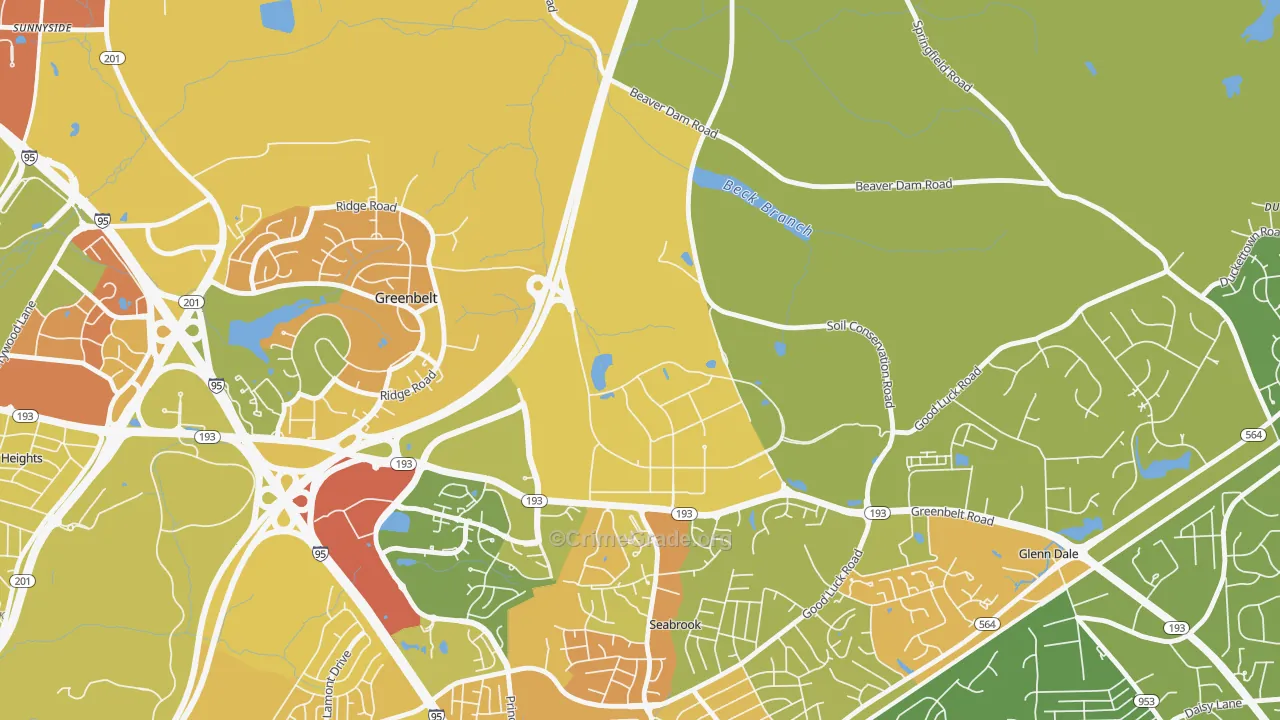 20771, MD Map of Vehicle Theft Rates