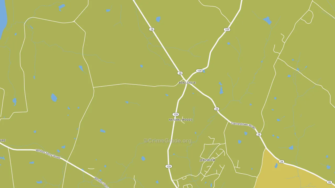 20839, MD Map of Vehicle Theft Rates