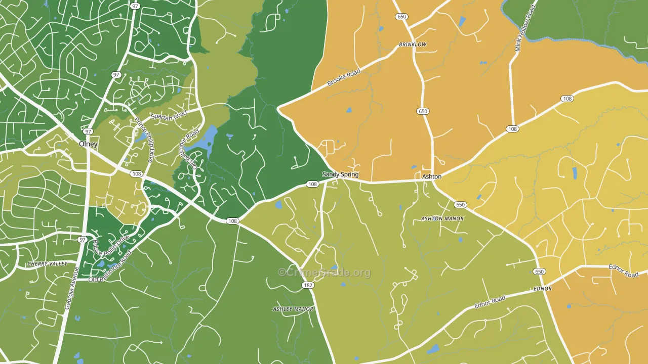 20860, MD Map of Vehicle Theft Rates