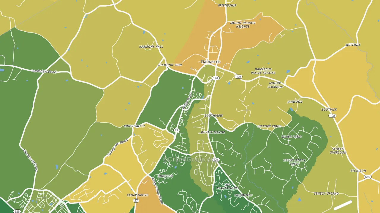 20872, MD Map of Vehicle Theft Rates