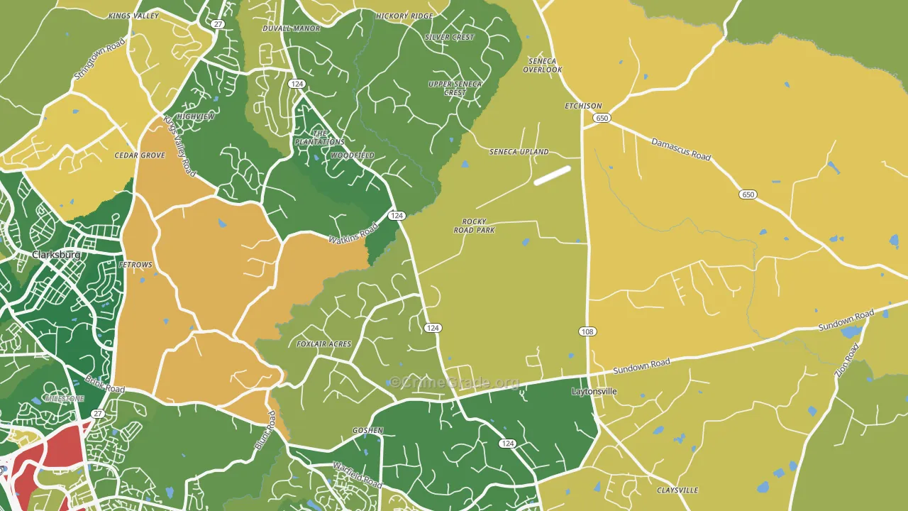 20882, MD Map of Vehicle Theft Rates