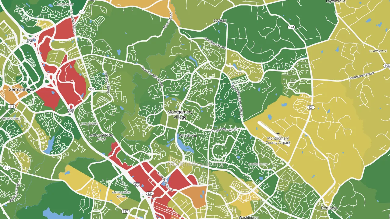 20886, MD Map of Vehicle Theft Rates