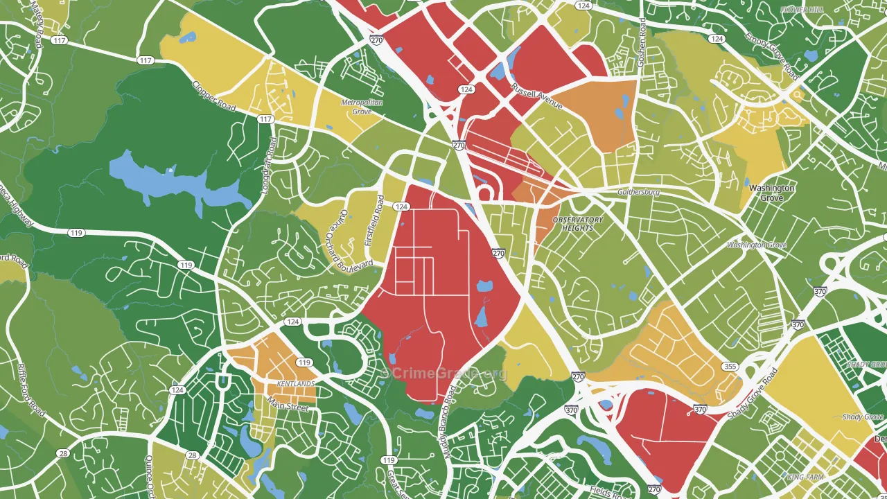20899, MD Map of Vehicle Theft Rates