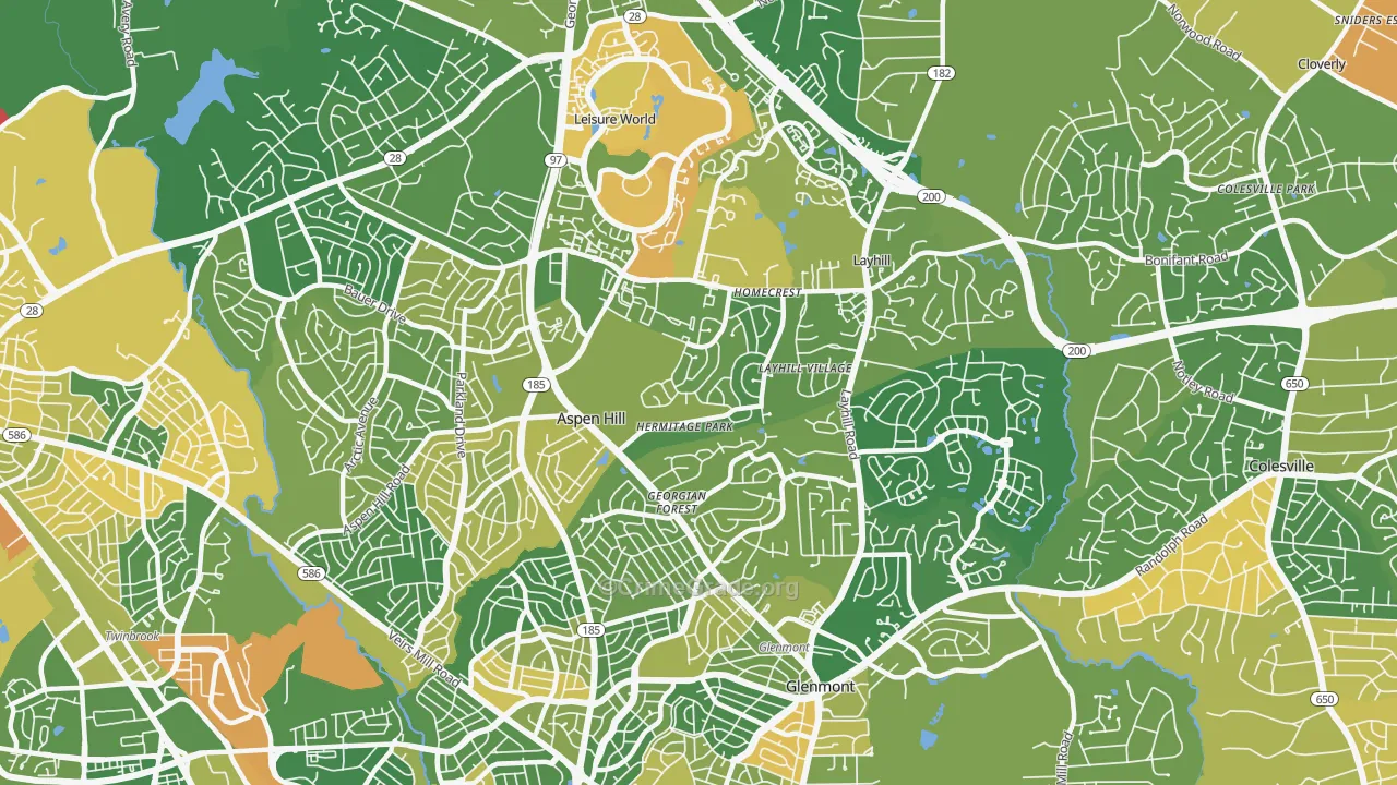 20906, MD Map of Vehicle Theft Rates