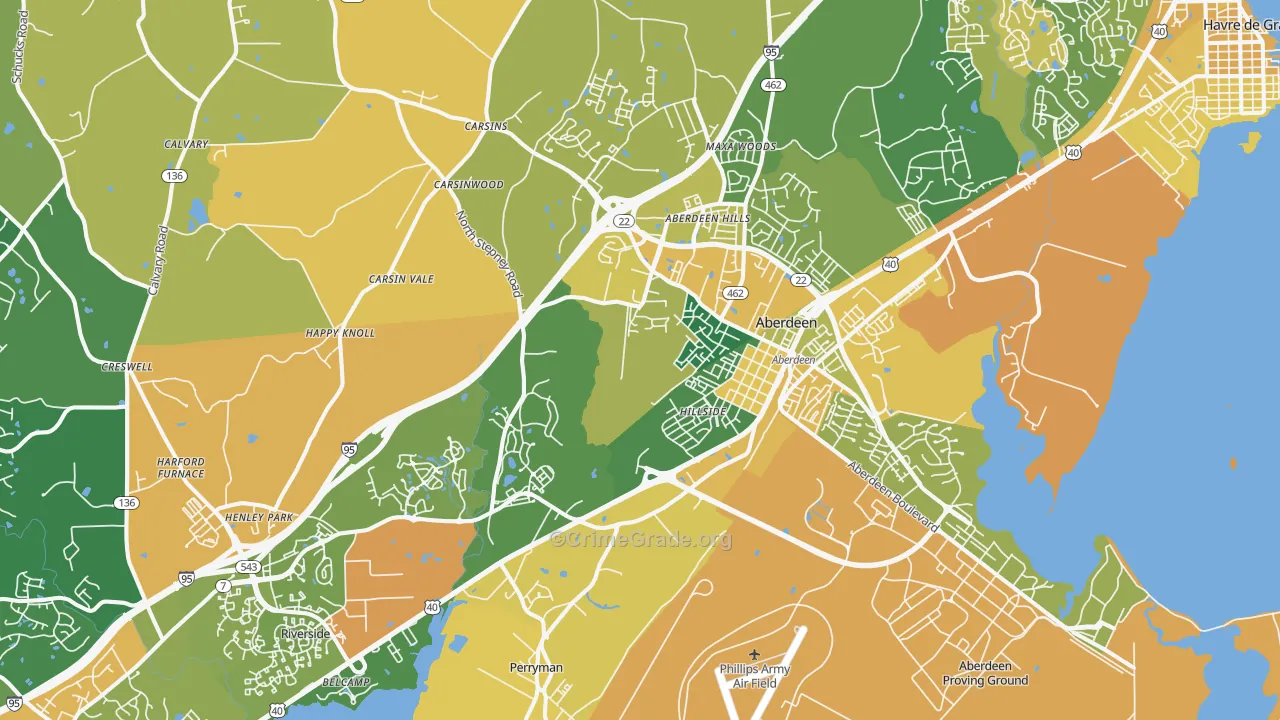 21001, MD Map of Vehicle Theft Rates