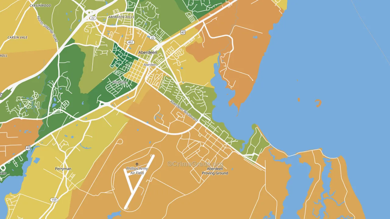 21005, MD Map of Vehicle Theft Rates