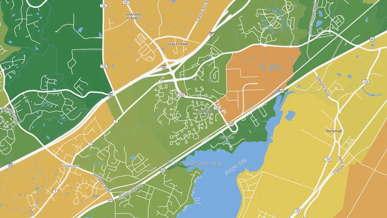 21017, MD Map of Vehicle Theft Rates