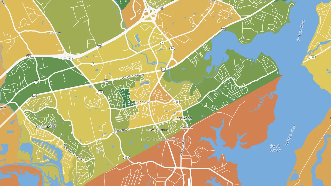 21040, MD Map of Vehicle Theft Rates