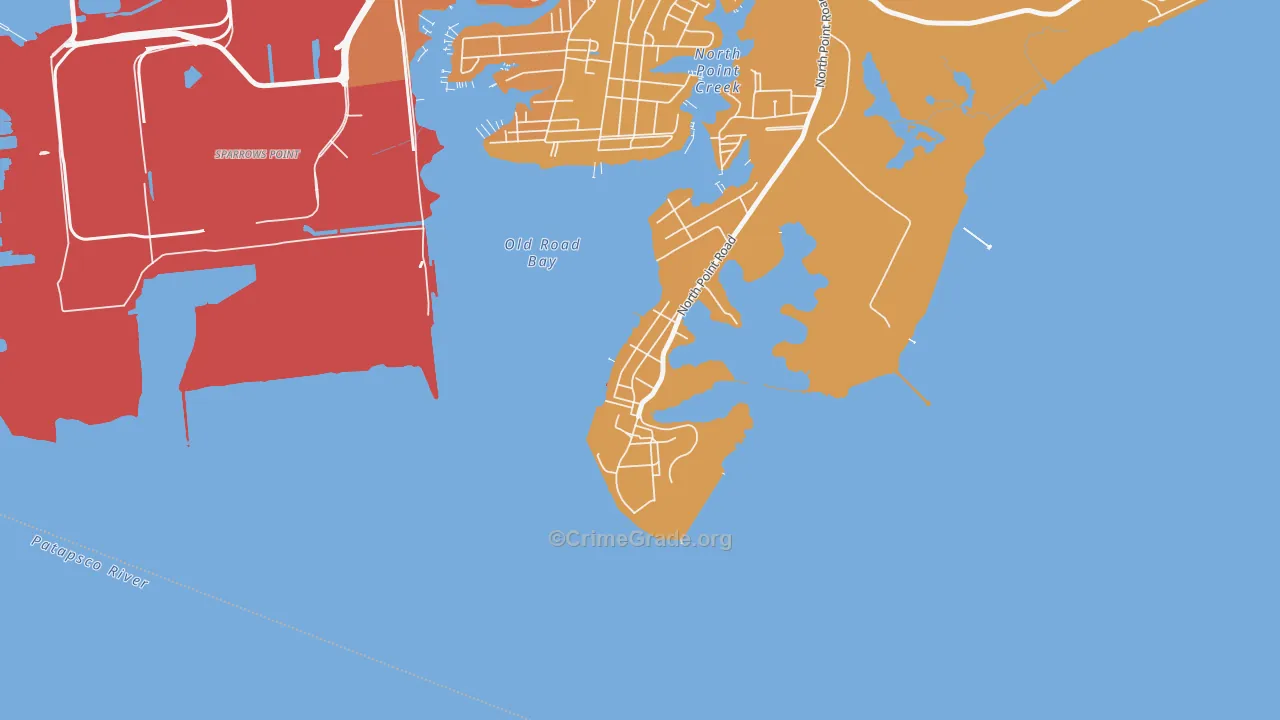 21052, MD Map of Vehicle Theft Rates
