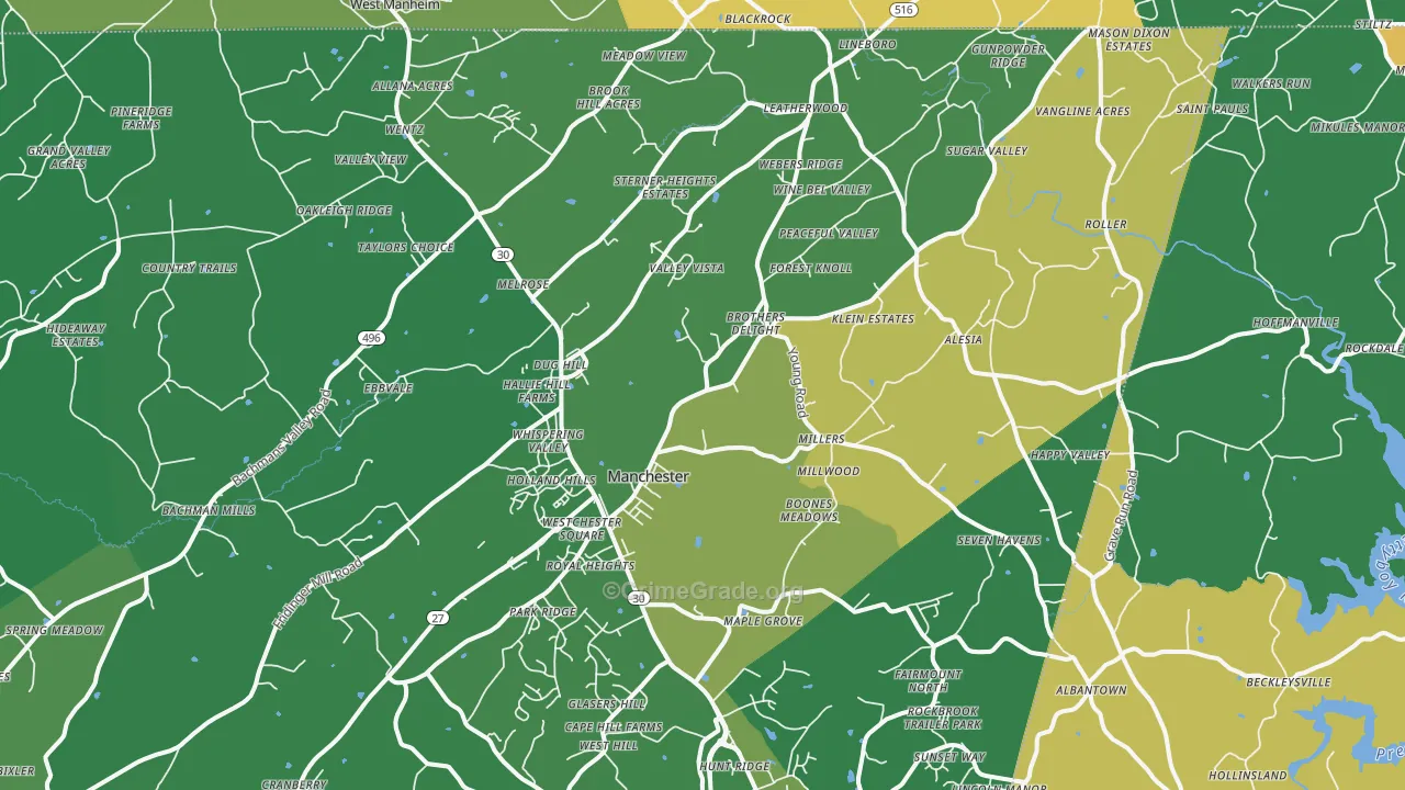 21102, MD Map of Vehicle Theft Rates