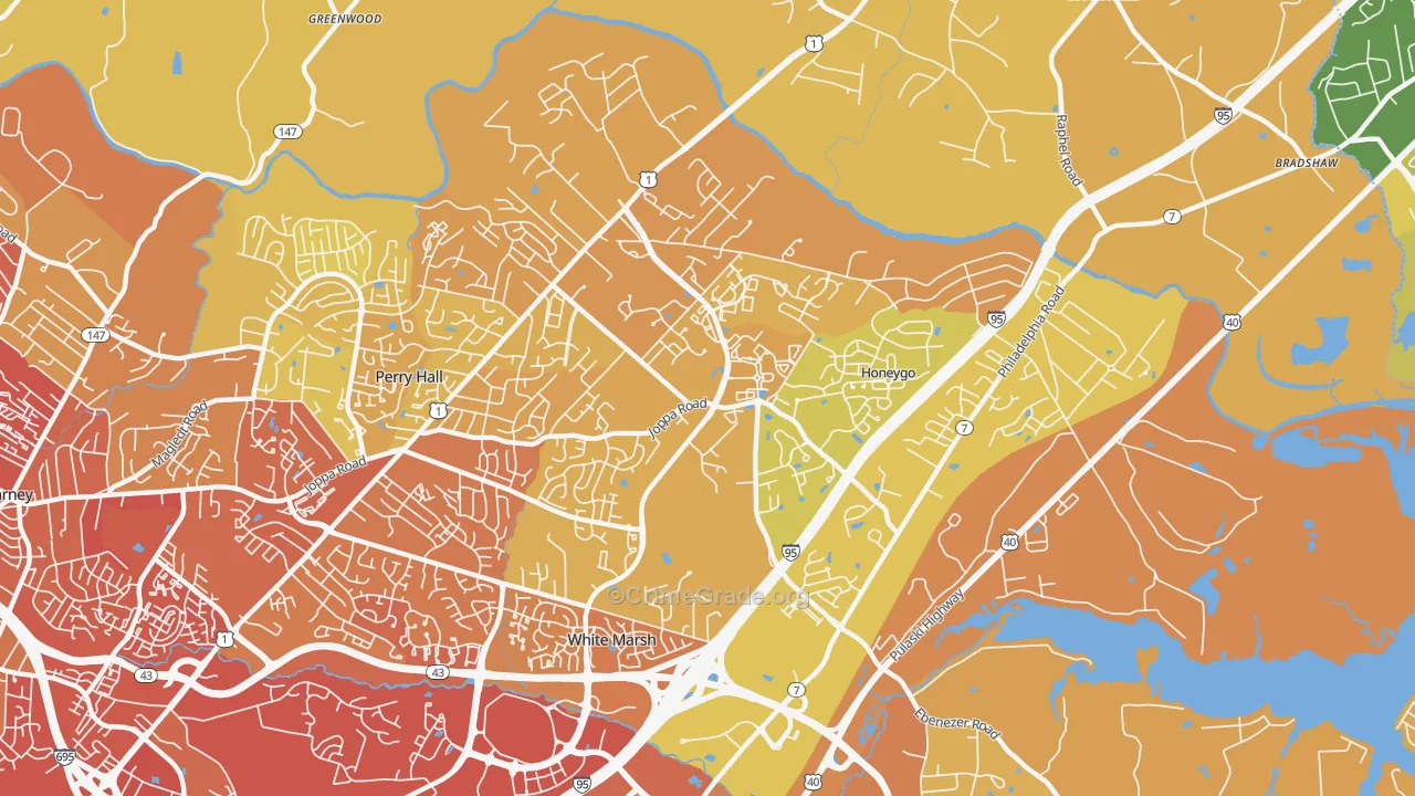 21128, MD Map of Vehicle Theft Rates